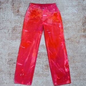 Good American 90's Loose Fit Jeans Tie Dye Colorful Womens Size 2/26